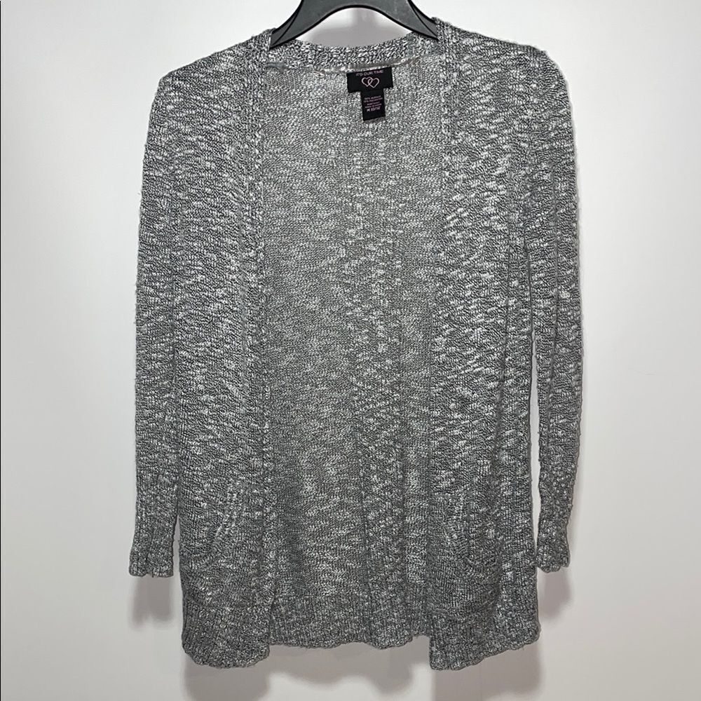 It's Our Time Gray Cardigan Sweater